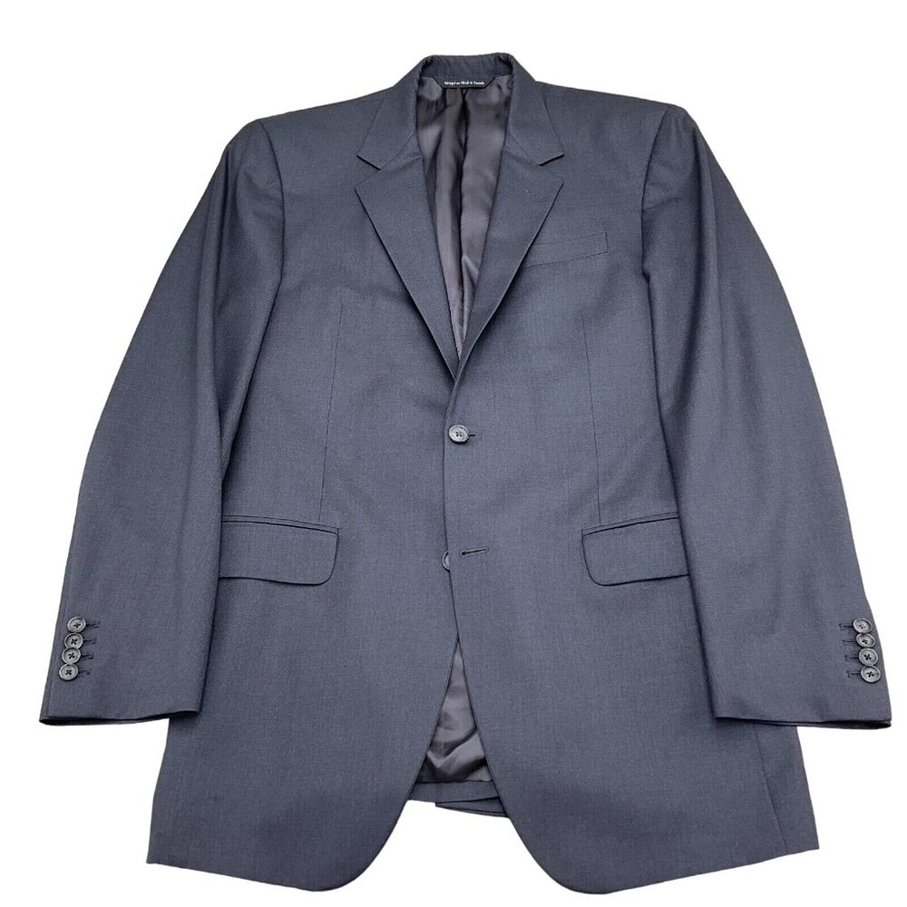 Coppley 1883 Blazer Men 44 Gray 160s Worsted Wool Dragonfly Supreme‎ Suit Jacket